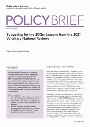 Policy Brief Provides Recommendations on Budgeting for the SDGs